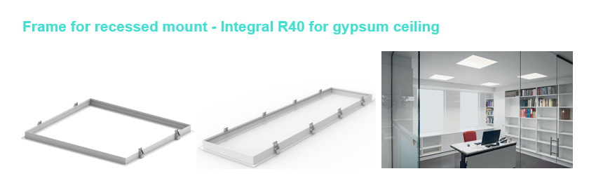 Recessed R40_Cyanlite installation frame accessories for LED Panel Lights